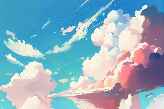 Pastel color of sky background Generative ai