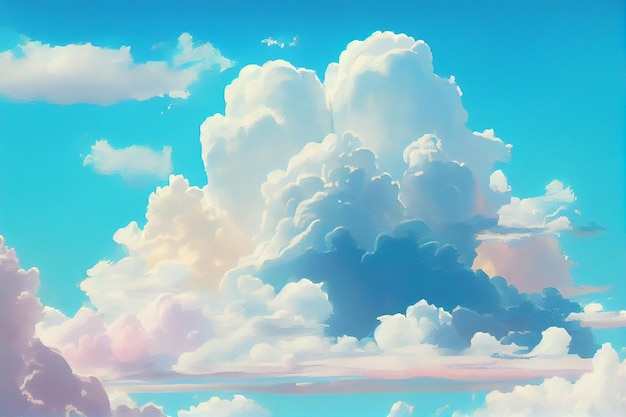 Pastel color of sky background Generative ai