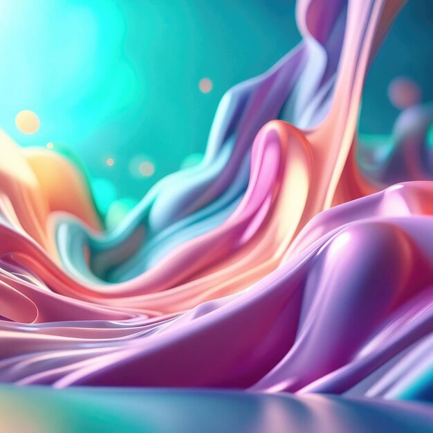 Pastel colored 3d wavy amp curvy background