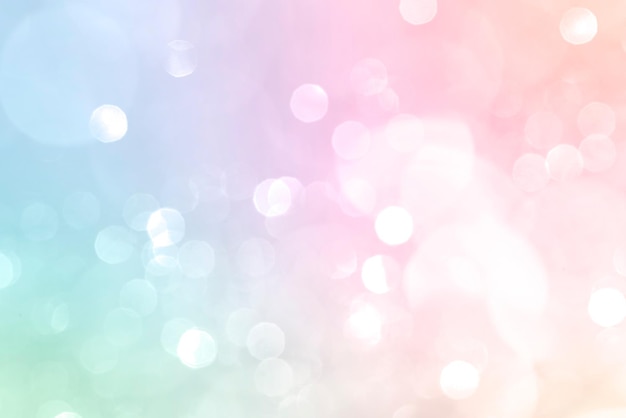 Pastel colorful gradient with Bokeh light background