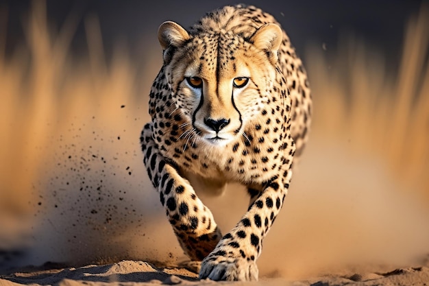 Pastel Colors Cheetah Animal Abstract Wallpaper Generative AI