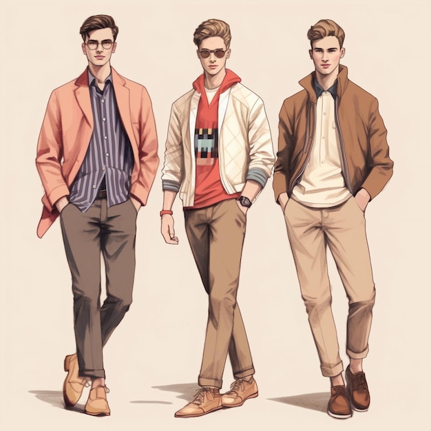 Pastel colors man fashion