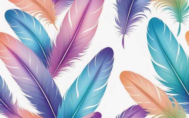 pastel colour feather abstract background