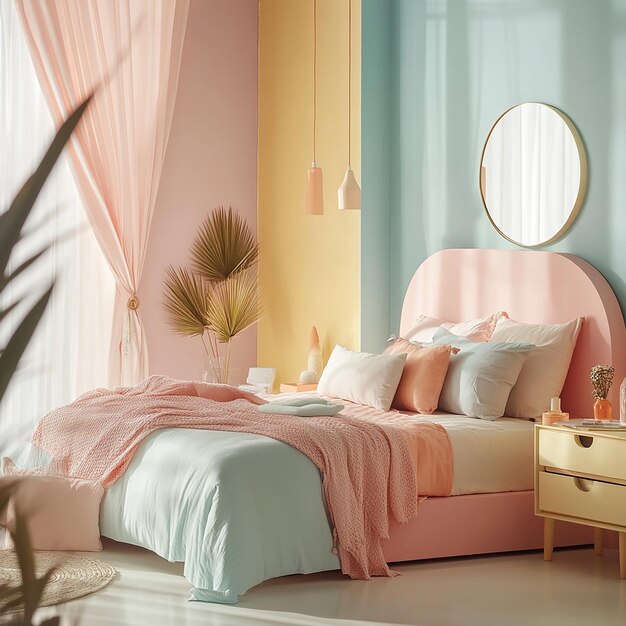 Photo pastel dream bedroom