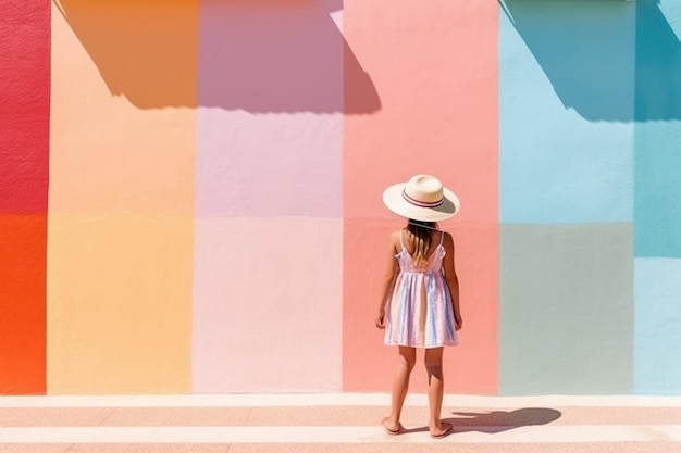 Pastel Dreams Little Girl's Summer Getaway