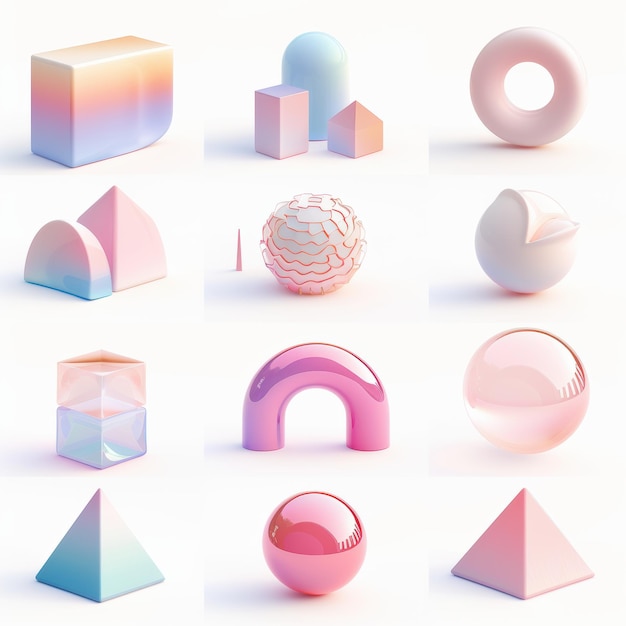 Pastel Geometric Shapes