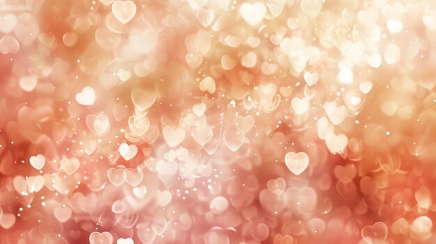 Photo pastel heart bokeh background