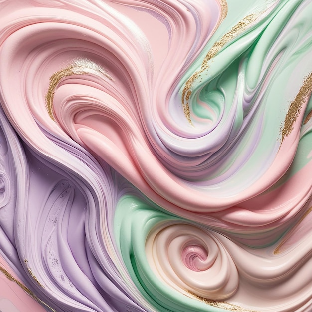 Pastel marble swirl background handmade feminine flowing texture experimental art