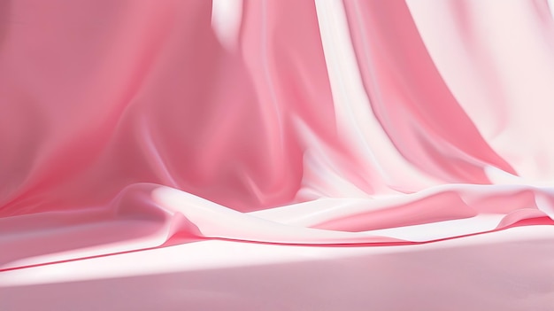 pastel pink background for product display or mock up with shadow and light Generative AI