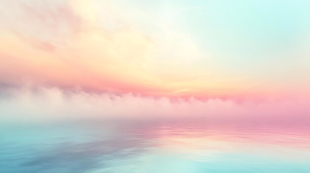 Photo pastel pink to blue gradient blur with serene atmosphere