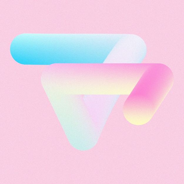 Pastel pink geometric shape