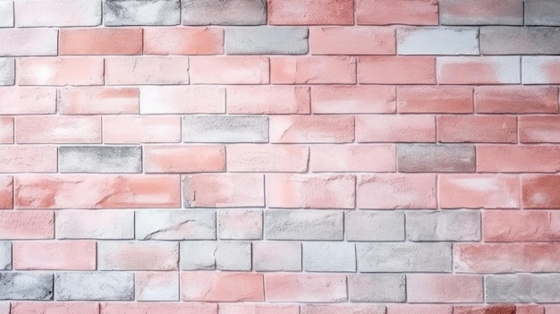 Pastel pink and white brick wall texture background Brickwork pattern stonework flooring interior d