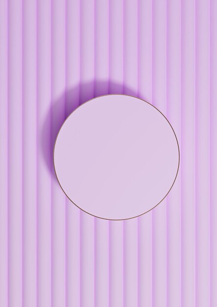 Pastel purple  3D top view product display cylinder podium photography background minimal luxury