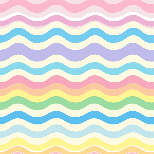 Photo pastel rainbow background with a simple pattern