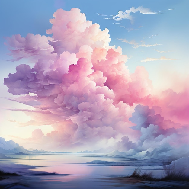 Pastel Sky and Clouds Backgrounds