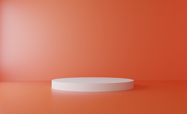 pastel and soft orange realistic render platform