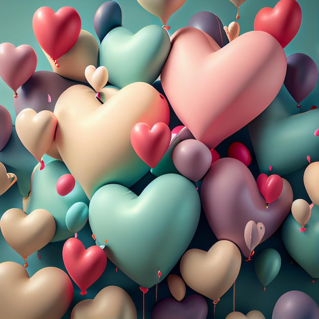 Pastel Valentine's Day Balloons