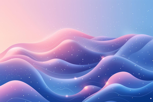 Pastel Waves with Soft Gradient Background