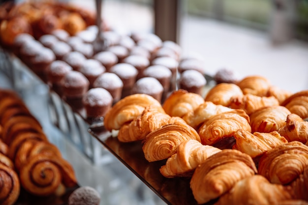 Pastries, croissants and muffins