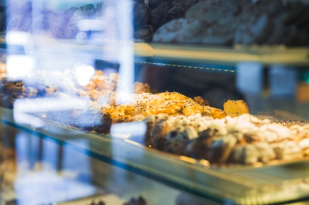 A pastry display with tea pastries