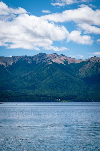 Patagonia Landscape Blue water green forest mountains