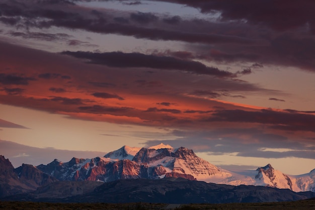 Patagonia landscapes in Southern Argentina. Beautiful natural landscapes.