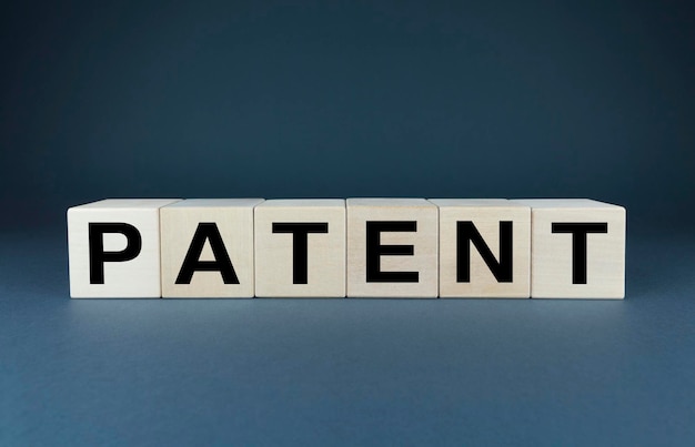 Patent Cubes form the word Patent