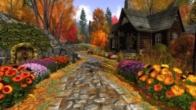 a path in autumn