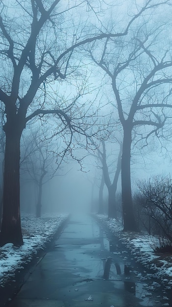 a path in the snow