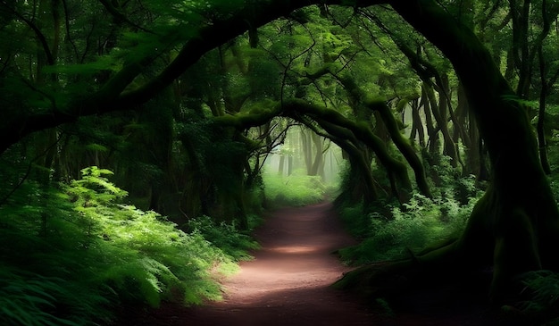 Path trough a strange beautiful forest