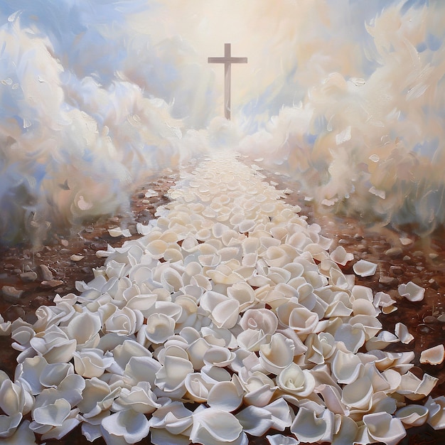 path_white_petals_cross