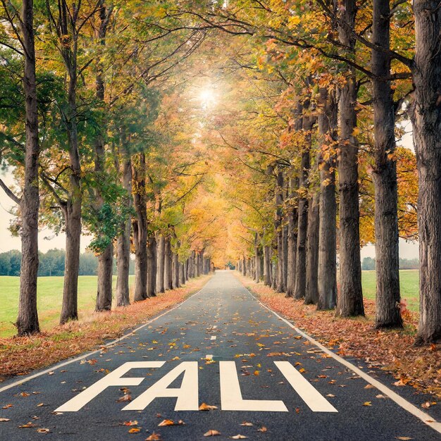 Photo a pathway bordered by trees