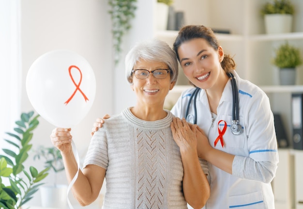 Patient listening to doctor