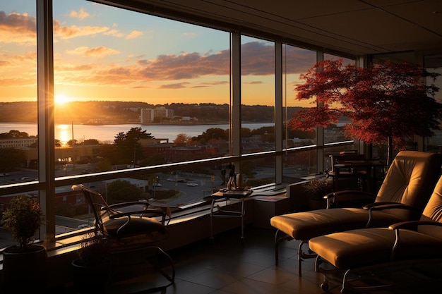 Patient Room with a View in the Hospital