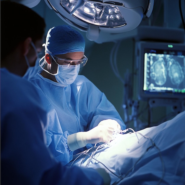 Photo a patient undergoing an interventional radiology procedure such as a biopsy or catheter placement