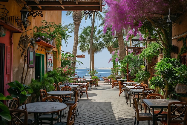 Patio Around the Hyacinth in Egypt