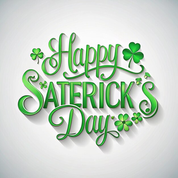 Photo patricks day typography design