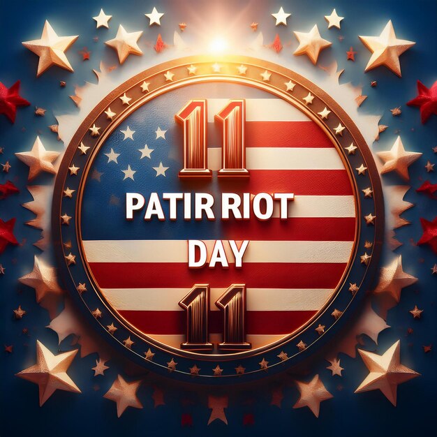 Patriot Day 911 in the United States Remembrance Typography Design