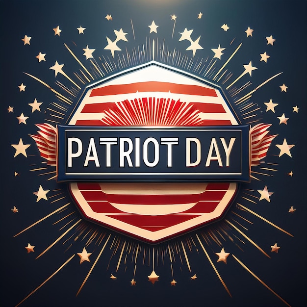 Patriot Day 911 in the United States Remembrance Typography Design