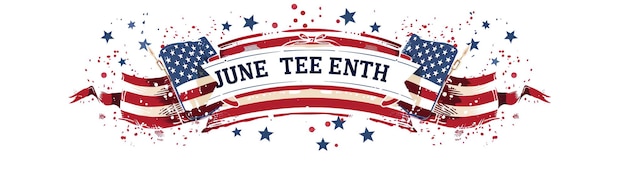 Patriotic accessories for juneteenth wordmark design