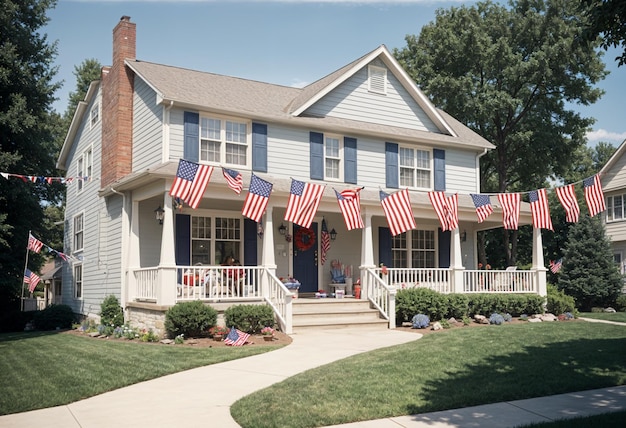 Patriotic Home on Independence Day