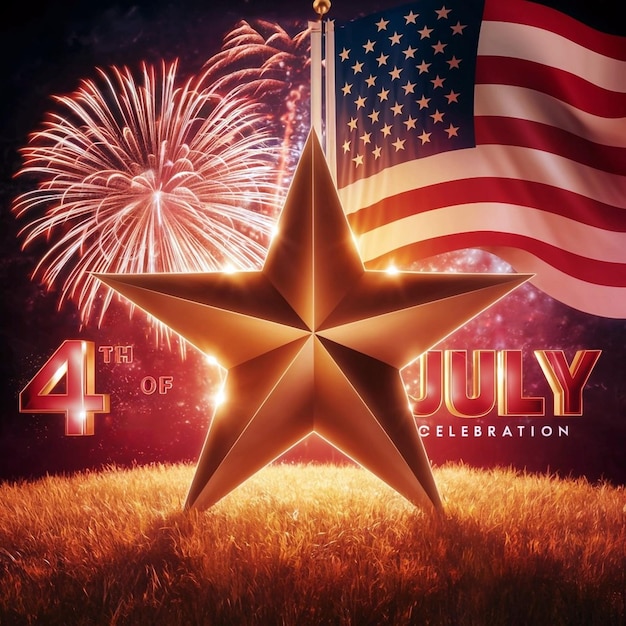 Patriotic Independence Day Digital Graphics for 4th of July USA Celebrations