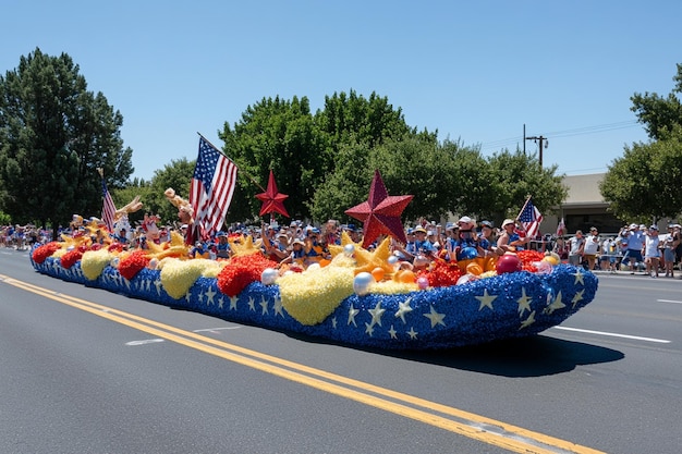 Photo patriotic parade float photo