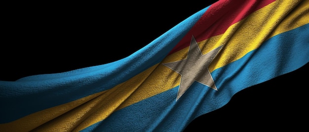 Patriotic Waves Flag of the Democratic Republic of Congo in a Proud Display