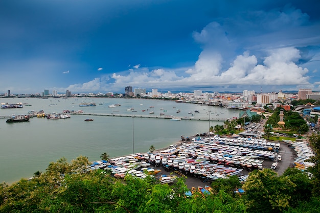 Pattaya city bird eye view