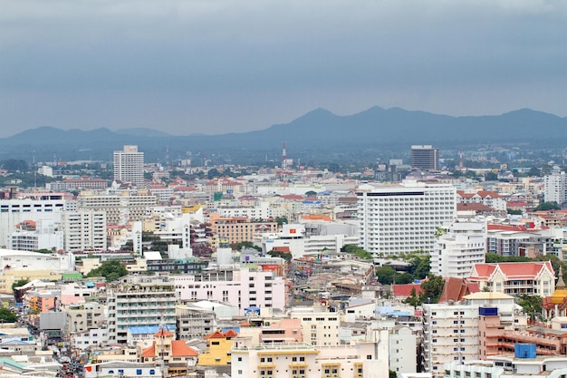 PATTAYA SEPTEMBER 10 Pattayacity birds view September 10 2011 in Pattaya The Bird eye view of Pattaya city Thailand