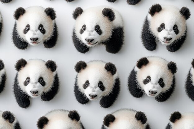 A Pattern of Adorable Pandas