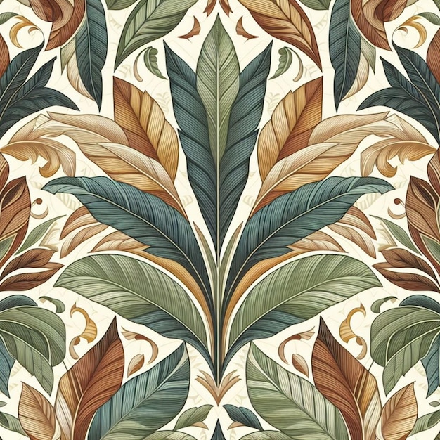 pattern adorned with leaves