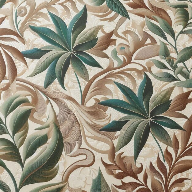 pattern adorned with leaves