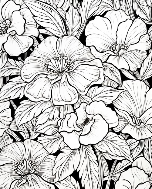 Pattern for Coloring Pages in Black